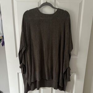 Barefoot Dreams Dark Brown Poncho Sweater